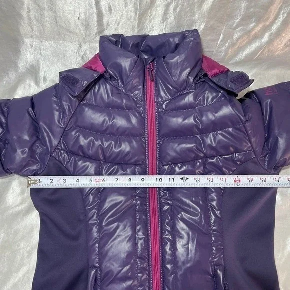 Horze Women's Hooded Puffer‎ Jacket Purple Pink Size US 8 Insulated - Picture 15 of 15